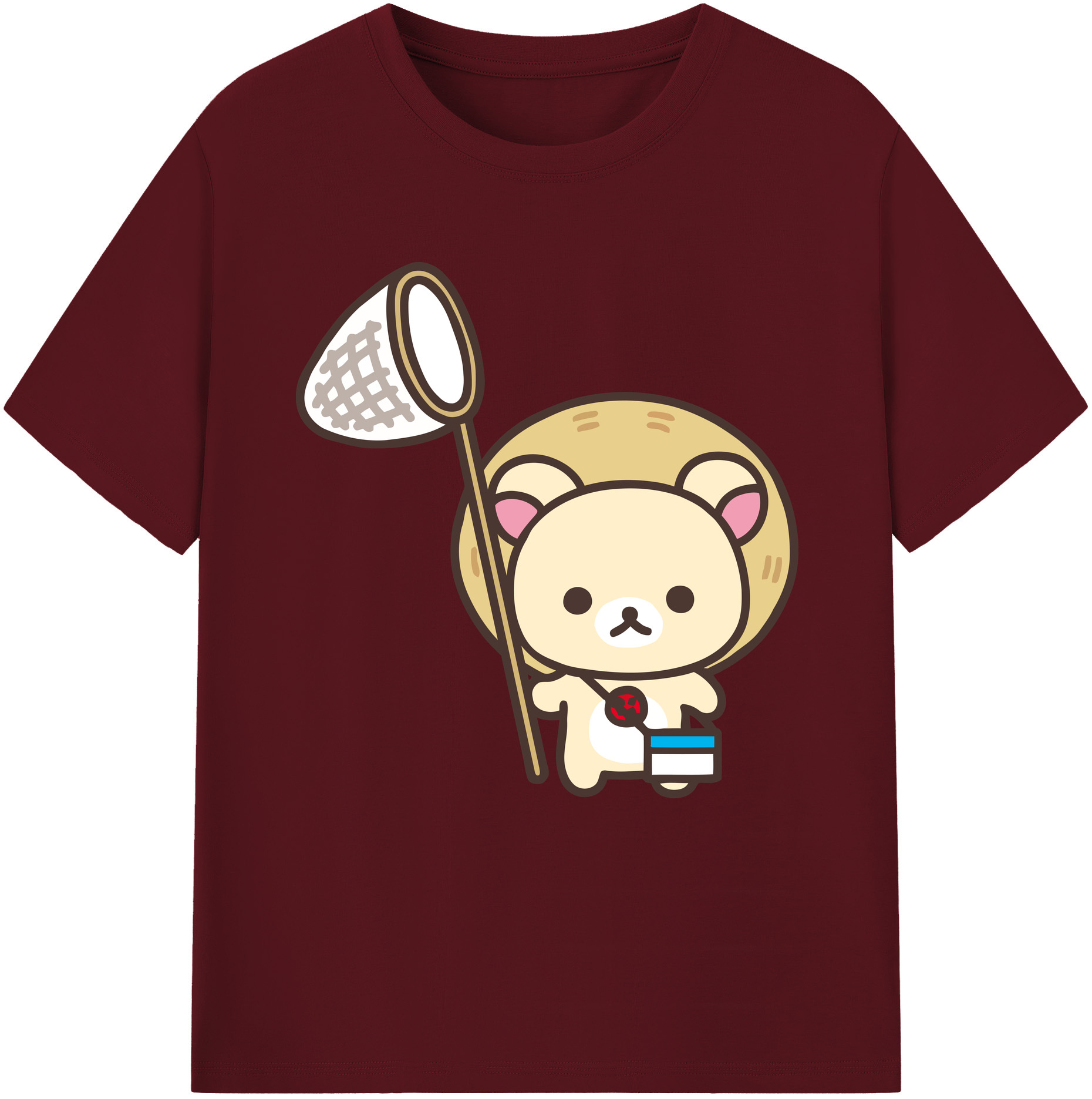 （画像用） リラックマ リラックマ キイロイトリ Rilakkuma Korilakkuma Kiiroitori 綿100％半袖Tシャツ（フロントプリント）